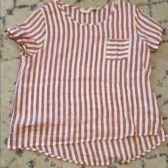 Christian Siriano Tops - Christian Siriano striped linen shirt - L